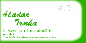 aladar trnka business card